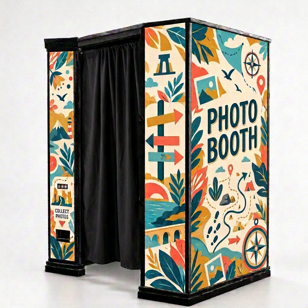 Finished visitor-attraction photobooth treatment