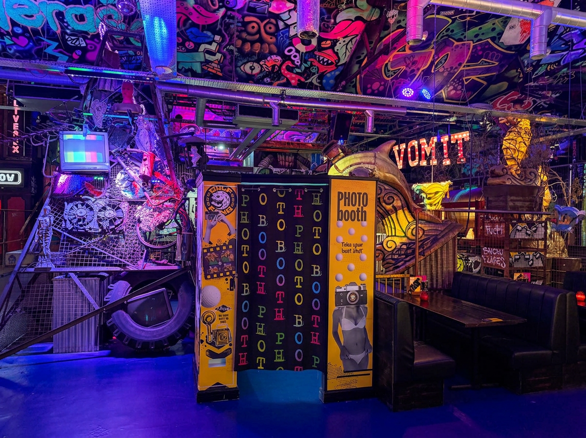 Photobooth installed in an immersive experiential leisure venue